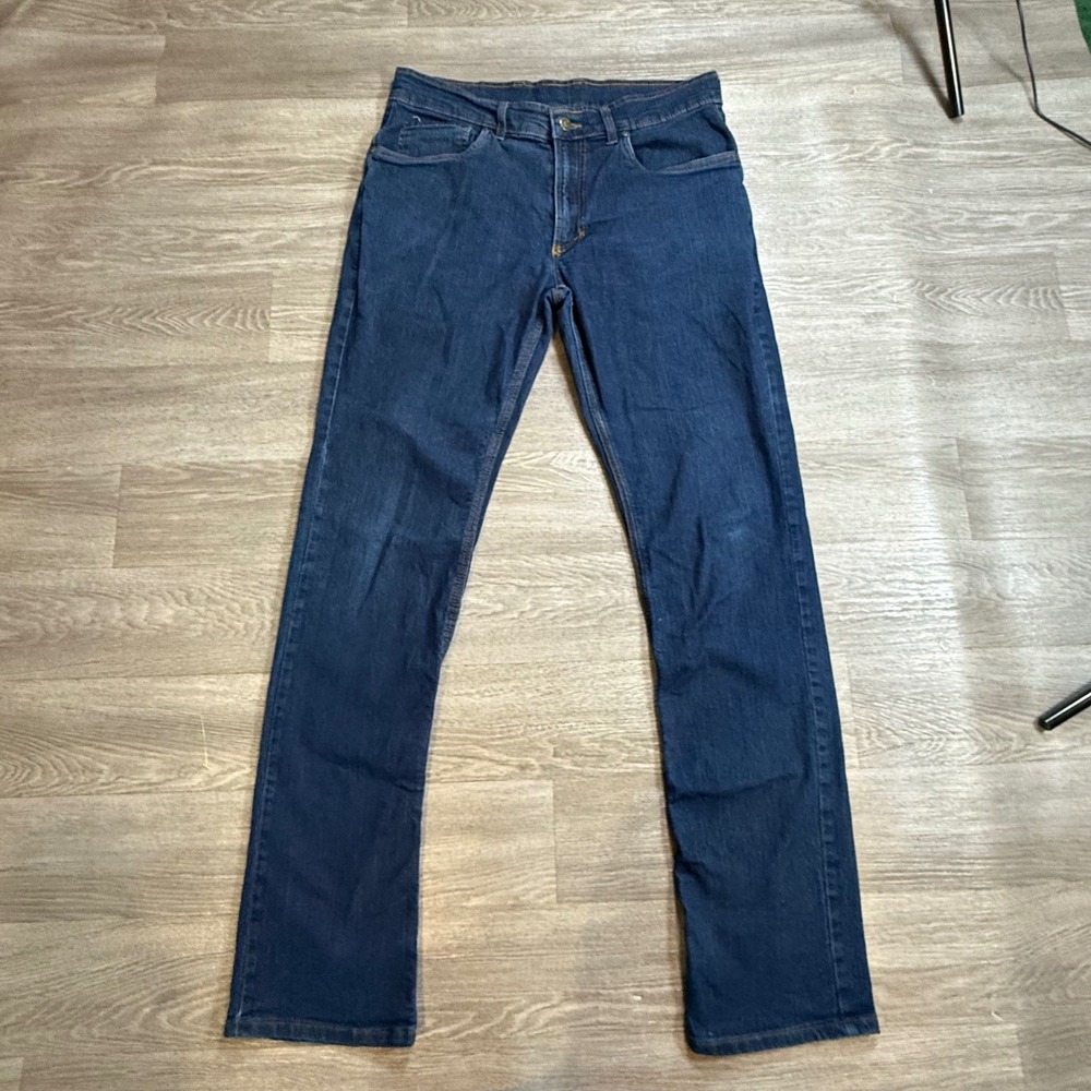 Origin USA Delta 68 Mens Dark Wash Straight Leg Jeans Made in USA DELTA68 34x33